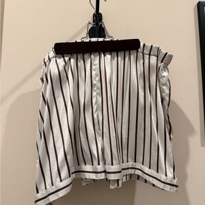 Heaven Within from Talbots Silk Striped White Shorts EUC XL